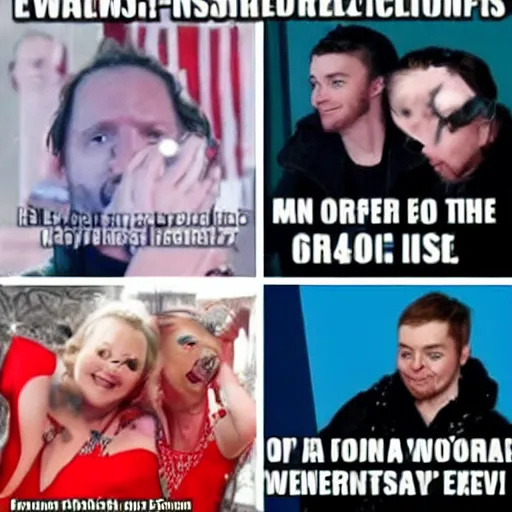 Image similar to a funny meme about norwegian eurovision contestants