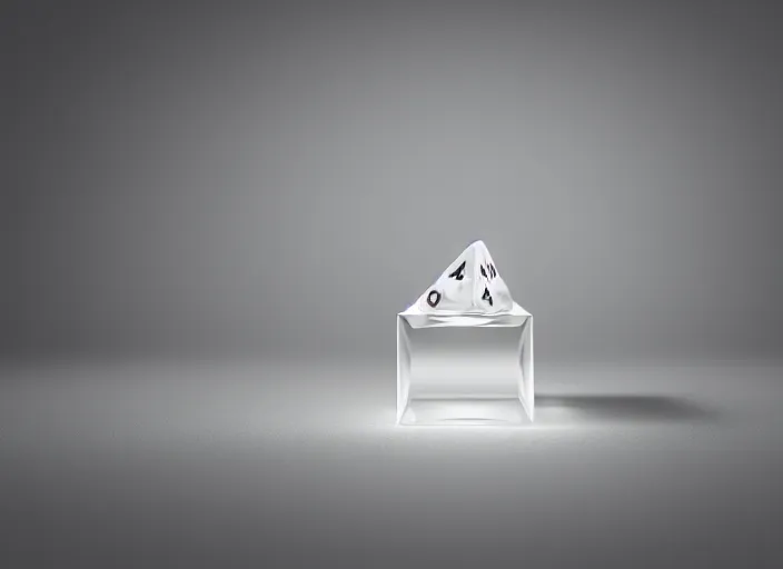 Prompt: a dice made of crystal, xf iq 4, 1 5 0 mp, 5 0 mm, iso 2 0 0, 1 / 1 6 0 s, natural light, octane render, adobe lightroom, rule of thirds, symmetrical balance, depth layering, polarizing filter, sense of depth, ai enhanced