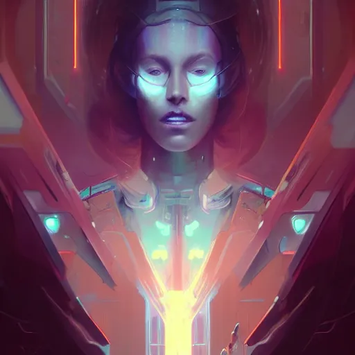 Image similar to portrait of a beautiful cybernetic emanation, cyberpunk concept art by pete mohrbacher and wlop and artgerm , digital art, highly detailed, intricate, sci-fi, sharp focus, Trending on Artstation HQ, deviantart, volumetric lighting, unreal engine 5, 4K UHD image