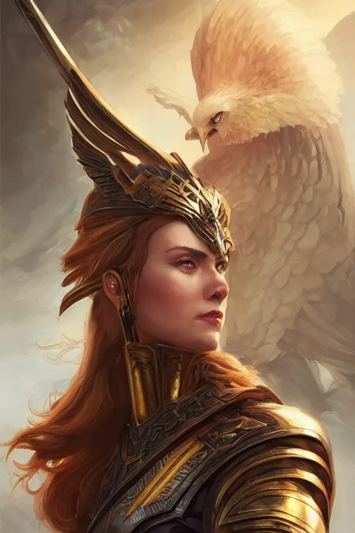 Image similar to amazon valkyrie athena, d & d, fantasy, portrait, highly detailed, headshot, digital painting, trending on artstation, concept art, sharp focus, illustration, art by artgerm and greg rutkowski and magali villeneuve