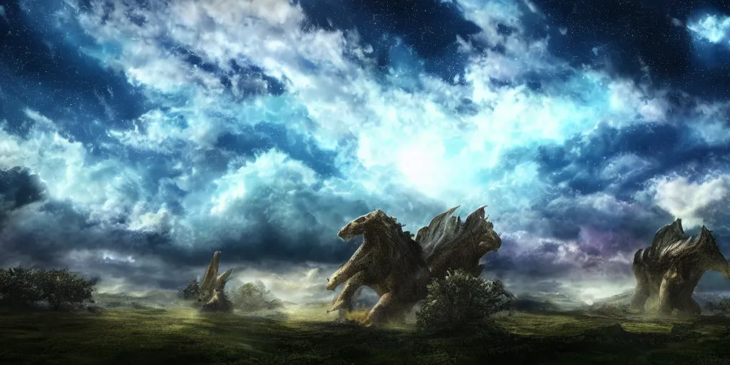 majestic landscape rendered with badassasaurus 4 0 k, | Stable ...