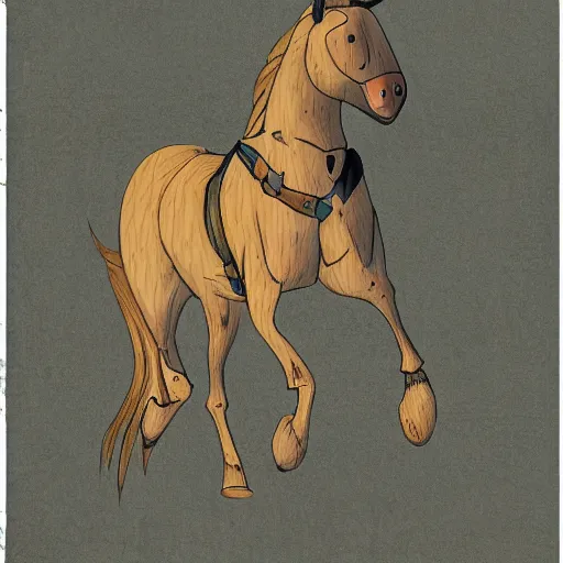 Prompt: illustration of a cat riding a horse. png