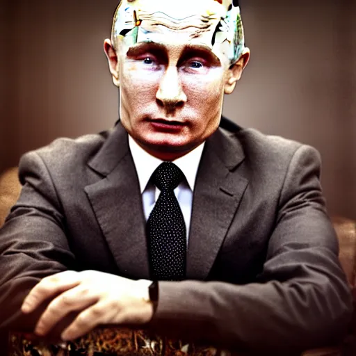 Image similar to vladamir putin a holocaust survivor, historical photo, high definition, hyperrealistic, stock photo