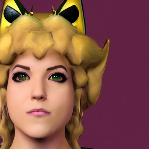 Image similar to bowsette is a twitch streamer, photorealistic, beautiful symmetrical face, cute, 8k resolution