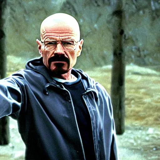 Image similar to movie still of walter white in kingdom hearts ( 2 0 0 3 )