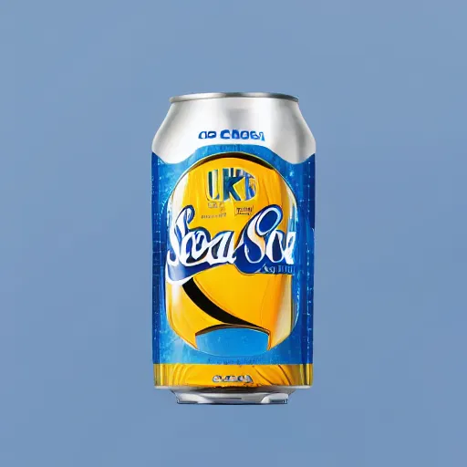 Prompt: a soda can from the new company soccer balls, promotional photo, uhd, 8k