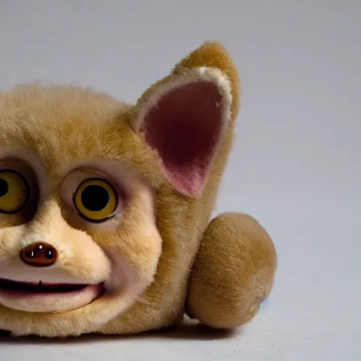 Prompt: uncanny corgi furby toy from a horrifying nightmare, junji ito, david lynch