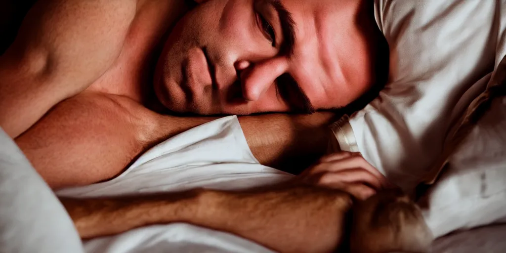 Image similar to handsome young man in bed wearing a dress golden hour window light highly detailed sharp zeiss lens f 1 6 masterpiece david armstrong