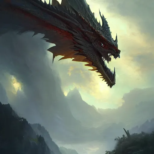 Prompt: oil painting of dragon, sharp focus, fantasy style, octane render, volumetric lighting, majestic, 8k high definition, by greg rutkowski, highly detailed, trending on art Station, magic the gathering artwork, woodland backround