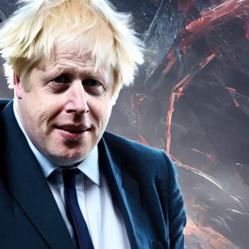 Image similar to boris johnson as evil marvel character, photorealistic, villain, 8 k