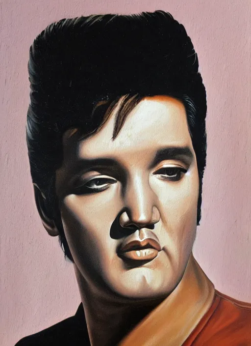 Image similar to oil painting of elvis presley by caravaggio