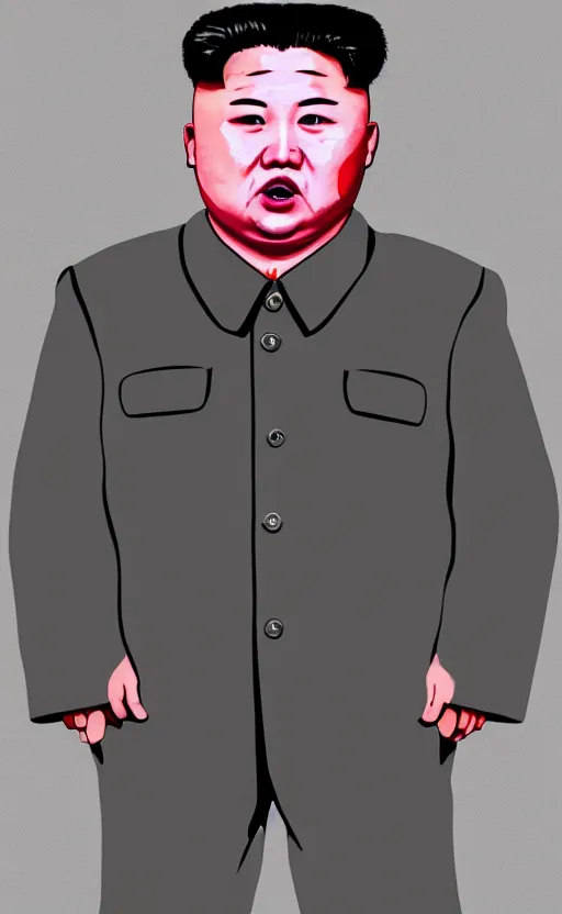 Image similar to full body character portrait of Kim Jong-un as a Dead by Daylight killer, concept art, trending on artstation, 4k