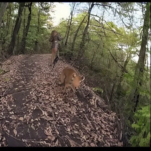 Prompt: taylor swift trail cam footage