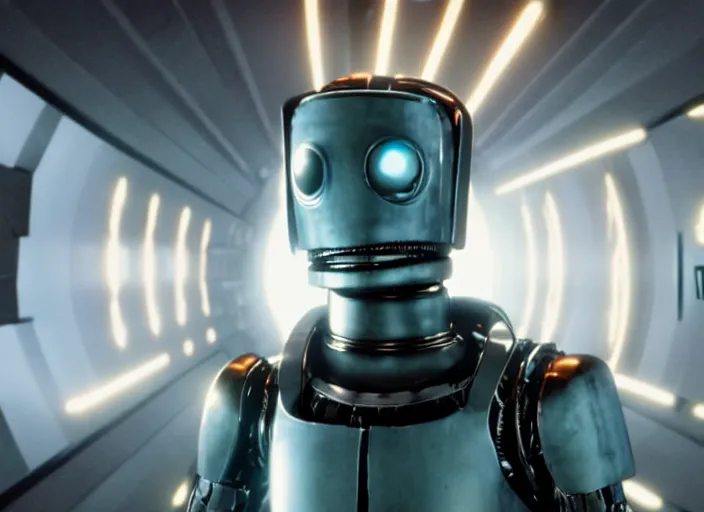 Image similar to film still of bender in the scifi movie, 4 k