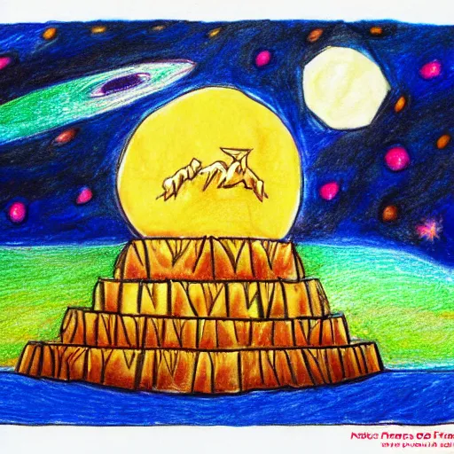 Image similar to the end of the universe, children's drawing