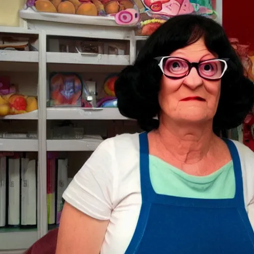 Image similar to Linda Belcher from Bob's Burgers as a real person