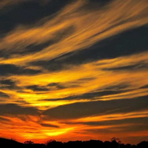 Image similar to sunset clouds shaped like a dog