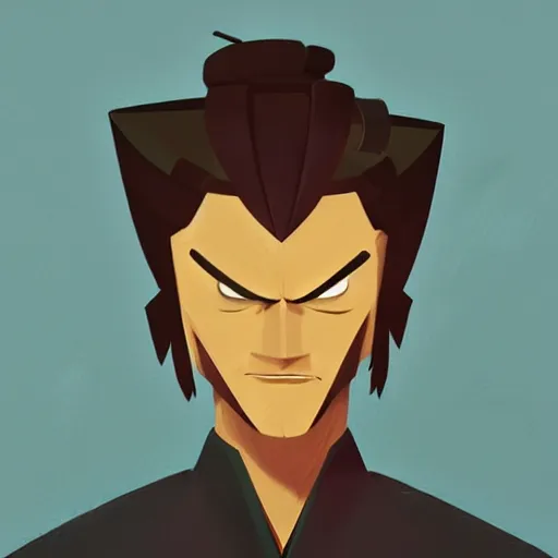 Image similar to face icon stylized minimalist samurai jack, loftis, cory behance hd by jesper ejsing, by rhads, makoto shinkai and lois van baarle, ilya kuvshinov, rossdraws global illumination