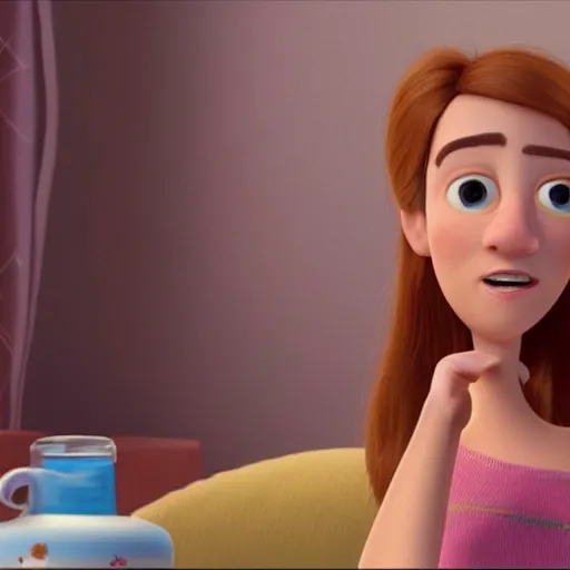 Prompt: Transgender person in the Pixar movie Laura 2012, screenshot