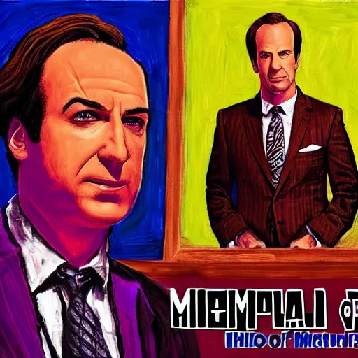 Image similar to Memphis art of Saul Goodman