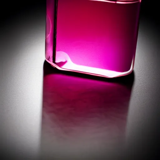 Image similar to a studio photo of a red health potion in a beautiful looking flask, dramatic lighting