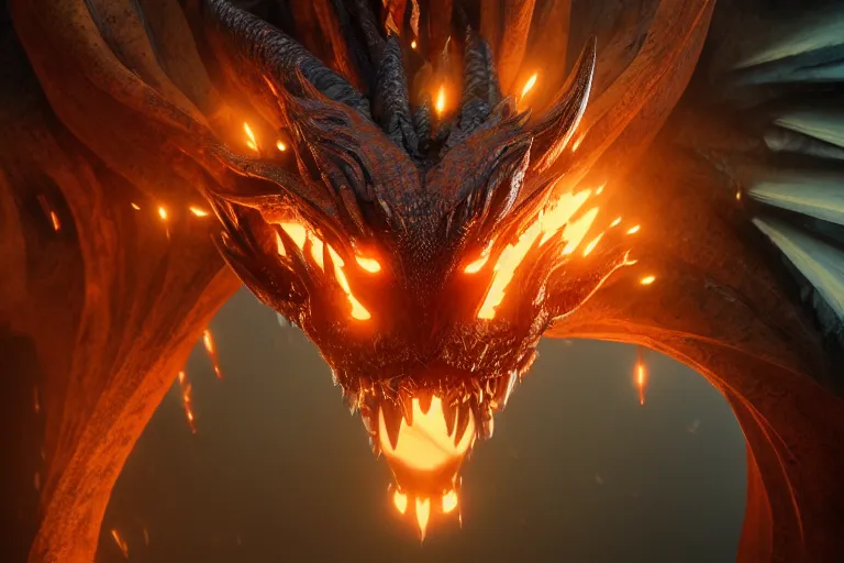 Image similar to amplified ritual engine, closeup portrait of a roaring dragon, electric, dramatic lighting, unreal engine, cgsociety, artstation, 4k