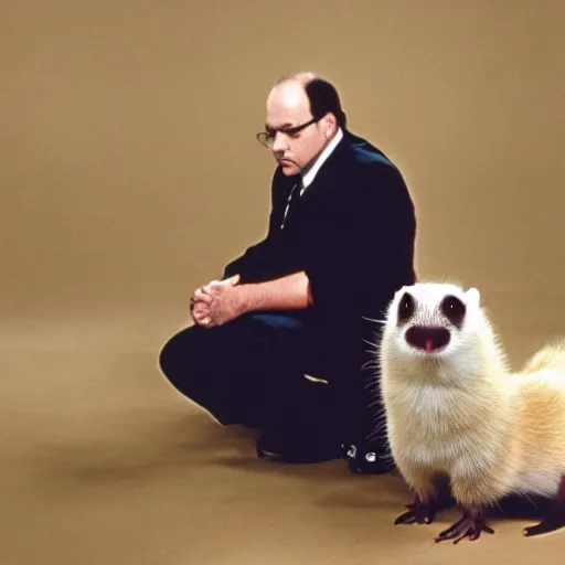 Image similar to That episode of Seinfeld where George Costanza learns what a ferret actually is.