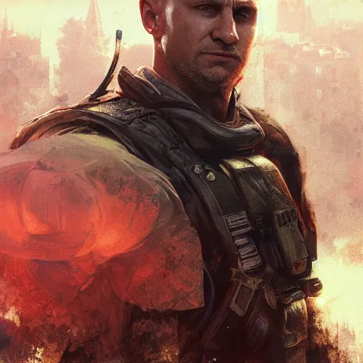 Prompt: Vladimir Putin as Aiden Caldwell character from Dying Light 2 Stay Human, portrait, highly detailed, digital painting, artstation, concept art, smooth, sharp focus, illustration, cinematic lighting, art by artgerm and greg rutkowski and alphonse mucha