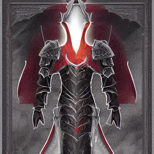 Image similar to digital art, the armor of Sauron, full height