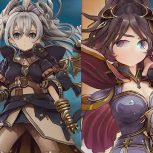 two identical characters from granblue fantasy