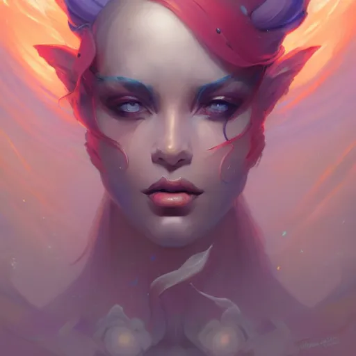 Image similar to a portrait of a beautiful emanation, art by pete mohrbacher and wlop and artgerm, digital art, highly detailed, intricate, fantasy, sharp focus, Trending on Artstation HQ, deviantart, unreal engine 5, 4K UHD image