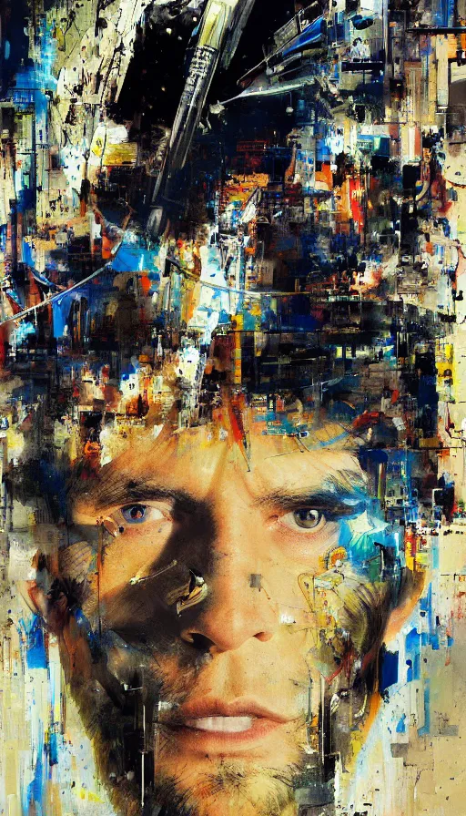 Image similar to portrait of a digital shaman, by john berkey