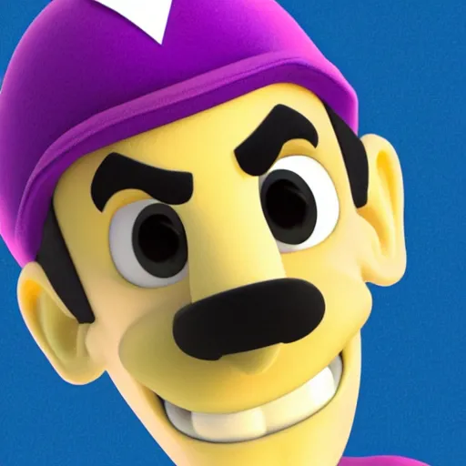 Image similar to Waluigi, flash photography