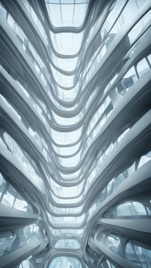 Image similar to the inside of a very tall building, big pods, big windows, octane render, warm colour scheme, white, cyberpunk architecture by zaha hadid, cinematic, scenery, unreal engine, render, cgsociety, modernism, futuristic, artstation, sci - fi, high detail, high quality, close up angle, people walking