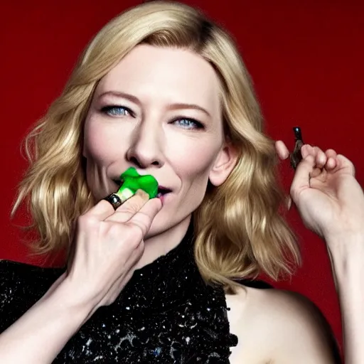 Prompt: cate blanchett, vaporeware