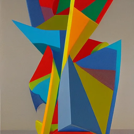 Prompt: abstract geometric sculpture by jerry bosmans, shusei nagaoka, oil on canvas, surrealism, neoclassicism, simple, renaissance, hyper realistic, cell shaded, 8 k