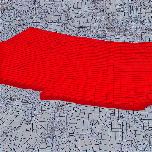 Image similar to spinning 3d Georgia (U.S. state) graphic render. 3d volume in the shape of Georgia, RED color