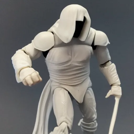 Image similar to 1 9 8 0 s kenner style action figure of moon knight, 5 points of articulation, full body, 4 k, highly detailed