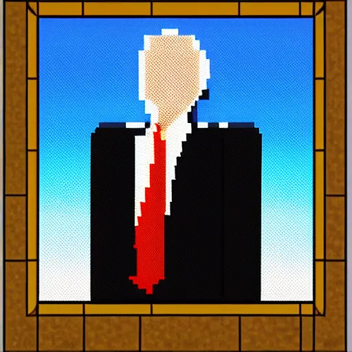 Image similar to George Bush pixel art