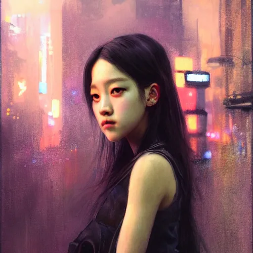 Image similar to jisoo of blackpink, hyperrealistic portrait, bladerunner street, art of elysium by jeremy mann and alphonse mucha, fantasy art, photo realistic, dynamic lighting, artstation, poster, volumetric lighting, very detailed face, 8 k, award winning