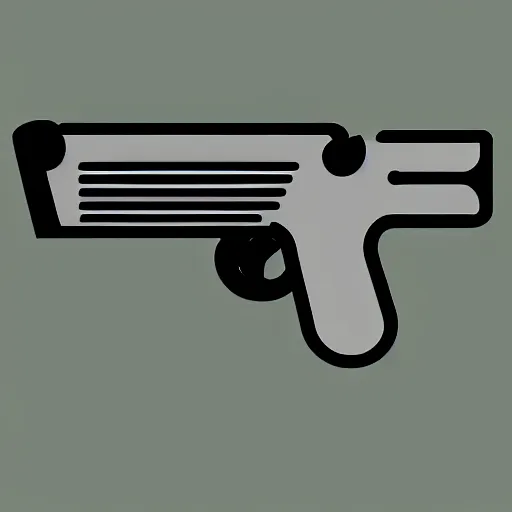 Image similar to pistol icon, anime, discord, simplistic design, minimalistic