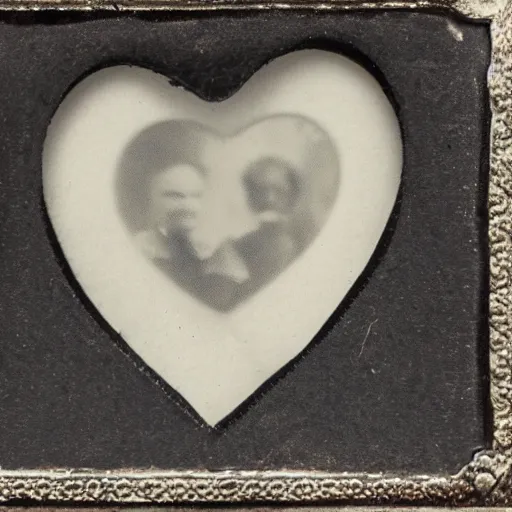 Image similar to tintype photo of a heart