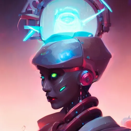 Prompt: a portrait of a beautiful cybernetic jinx, cyberpunk concept art by pete mohrbacher and wlop and artgerm and josan gonzales, digital art, highly detailed, intricate, sci-fi, sharp focus, Trending on Artstation HQ, deviantart, unreal engine 5, 4K UHD image