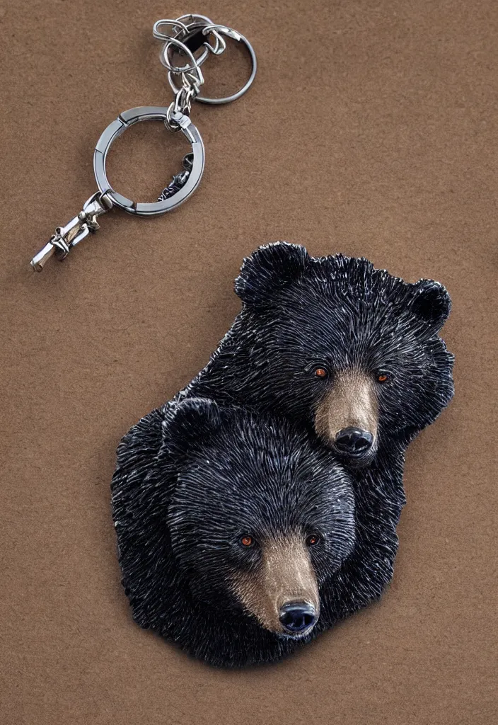 Prompt: a deep coloured crystalized bear keychain by greg rutkowski, sung choi, mitchell mohrhauser, maciej kuciara, johnson ting, maxim verehin, peter konig, 8 k photorealistic, cinematic lighting, hd, high details, dramatic, atmosphereric