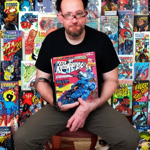 Image similar to portrait of comic book artist Mike S Miller