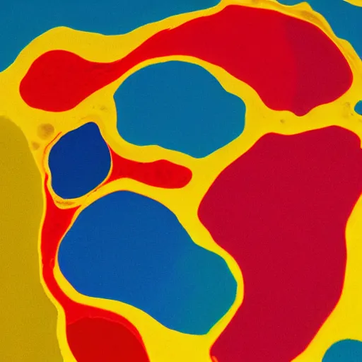 Image similar to primary colors, primordial soup