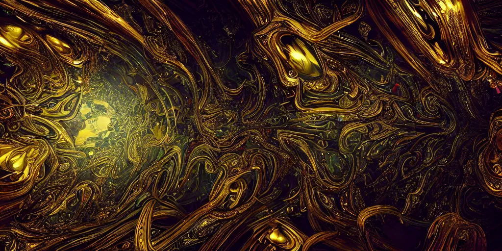 Image similar to symbolism, chaos , consciousness, illusion , beautiful, random metallic colors, organism, divine, static, fluid , breathe, void , abyss , cinematic lighting , cinematic mood, very detailed, 8k, high resolution, photorealism, wide angle, cinematic atmosphere, elaborate, highly detailed, ornate, shiny, dramatic lighting, realistic,octane render,-H 1024