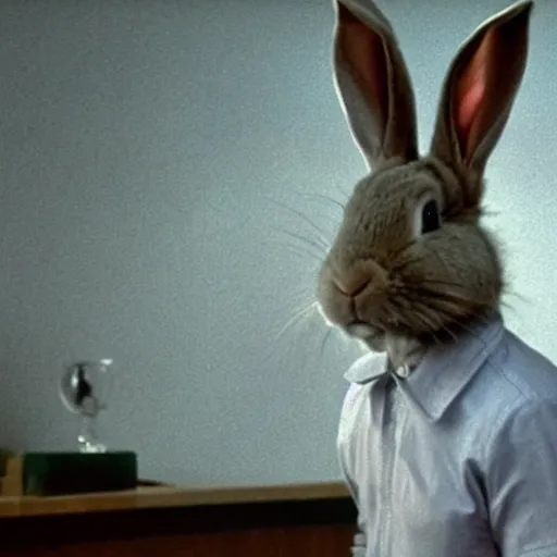 Image similar to a rabbit in the movie twin peaks