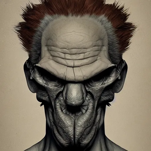 Image similar to ripped physique Man Beak portrat Sherlock Samuel Beckett Beak Detective Anthropomorphic furry fashion vogue Vulture man wearing a Buzzard costume wearing a hobo costume gerald brom bastien grivet greg rutkowski norman rockwell portrait face head beak eyes