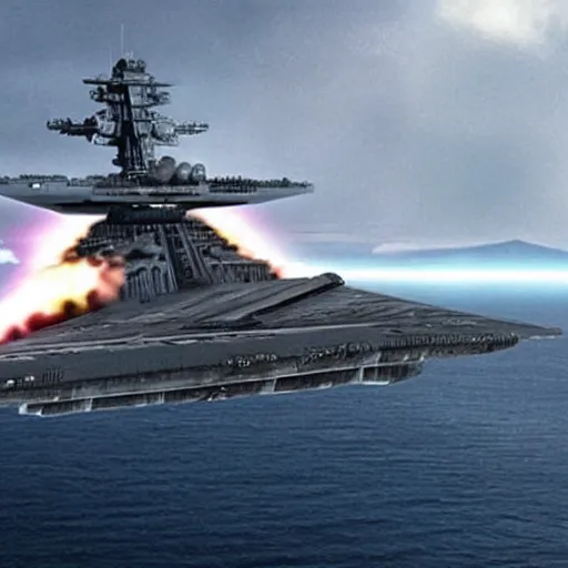 Prompt: star destroyer vs uss enterprise